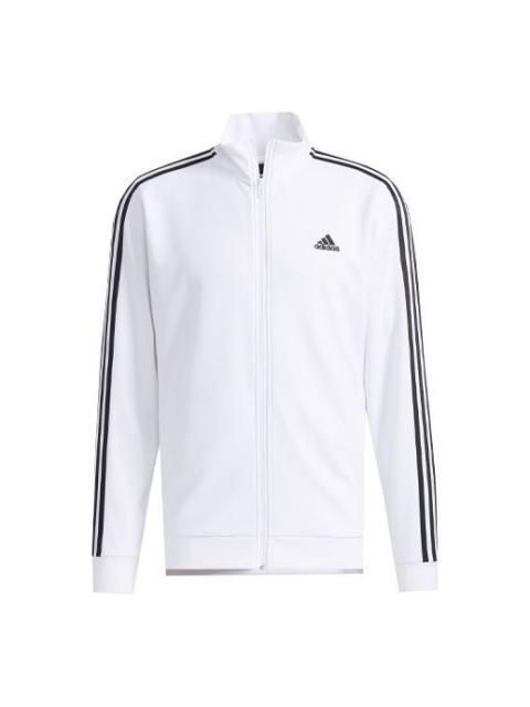 Men's adidas Colorblock Stripe Sports Stylish Jacket White GN0751