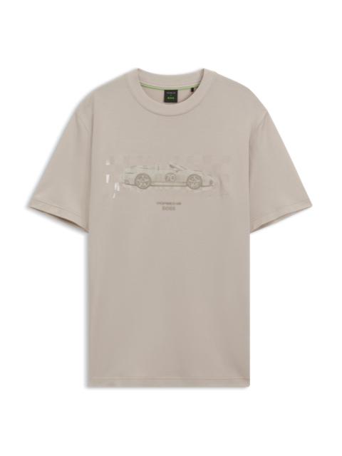 BOSS PORSCHE X BOSS T-SHIRT WITH GLOSSY ARTWORK