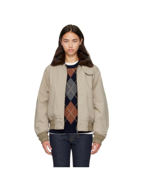 NOTHING WRITTEN Beige Maison Pilot Jacket