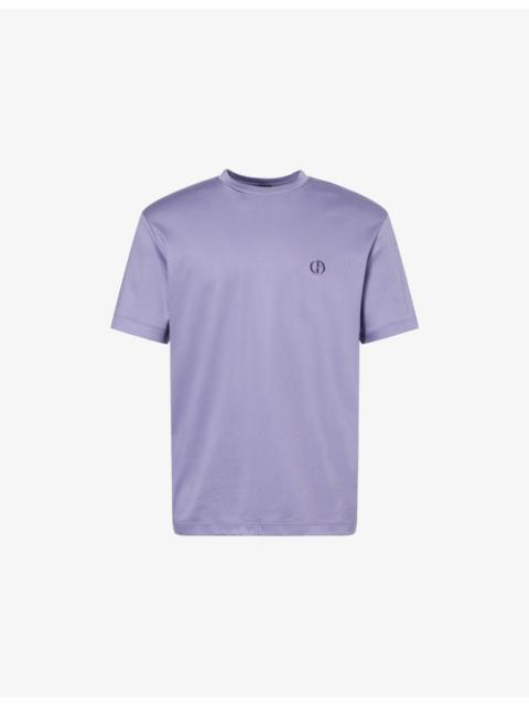 GIORGIO ARMANI Logo-Embroidered Crewneck Cotton T-Shirt