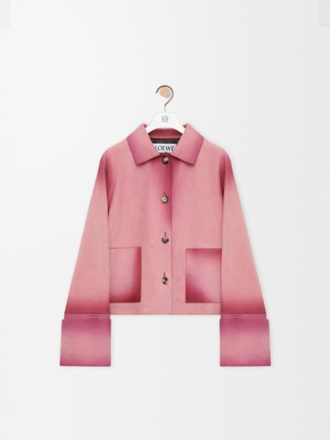 Turn-up jacket in suede lambskin