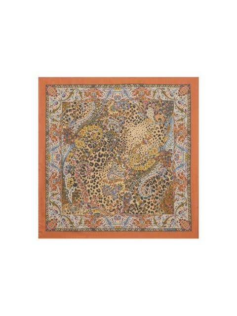 Etro paisley-animal motif scarf