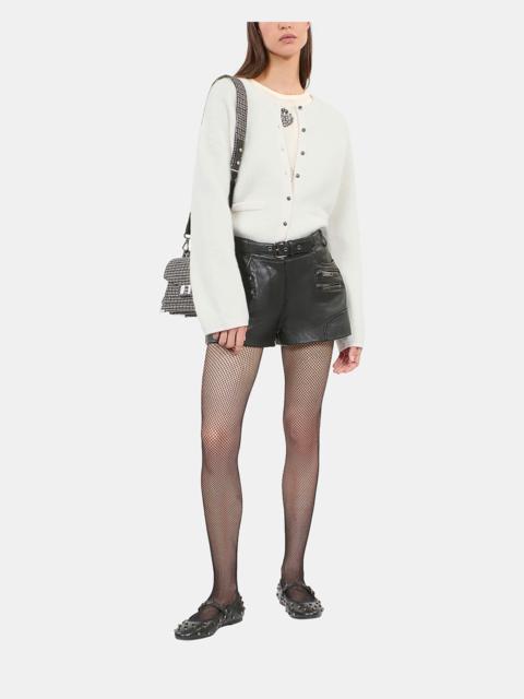 The Kooples ECRU ALPACA AND WOOL CARDIGAN