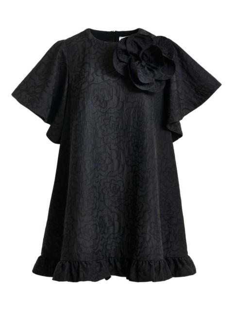 ESSENTIEL ANTWERP Ising flower-brooch midi dress