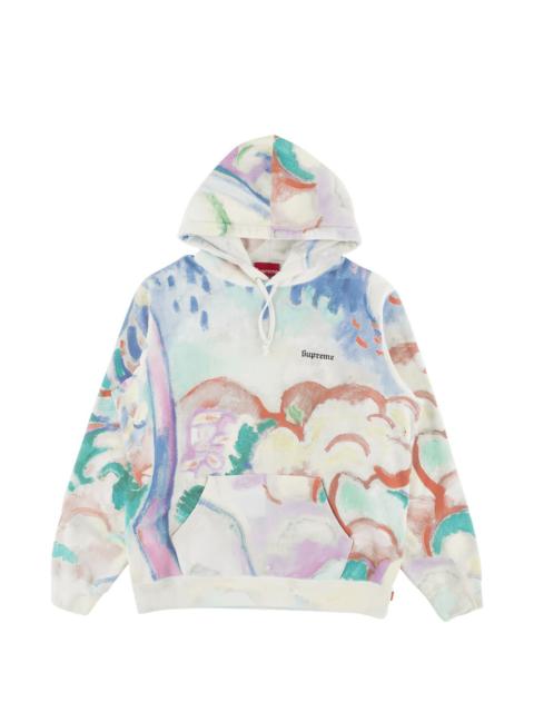 Supreme landscape-print hoodie