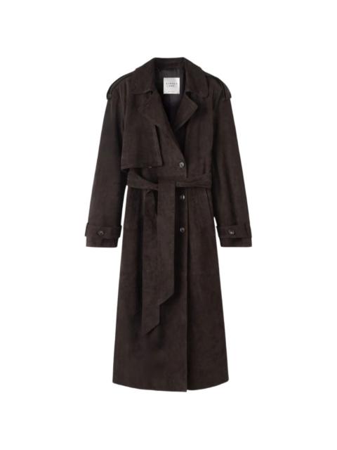 ALMADA LABEL Sienna belted suede trench coat