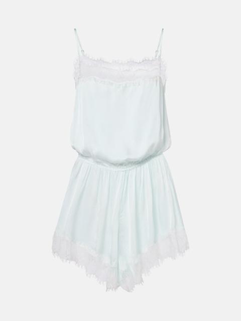 Poupette St Barth Silvia lace-trimmed romper