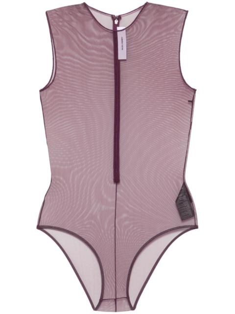 ALEX PERRY crew-neck mesh bodysuit