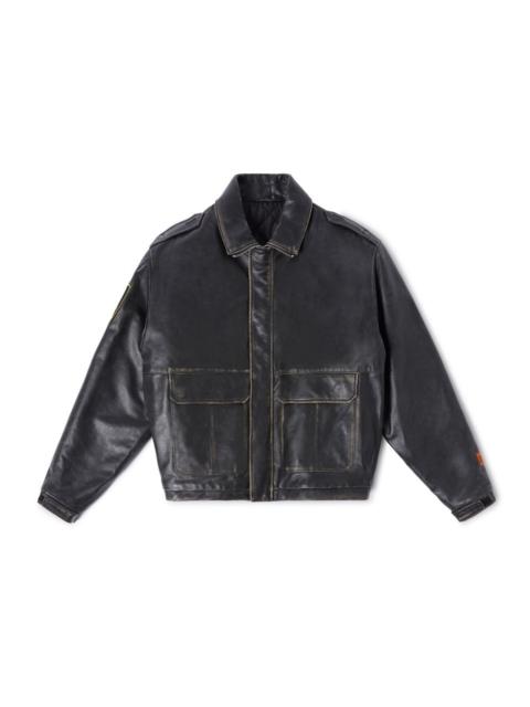 Heron Preston Hp Eagle Leather Police Jkt