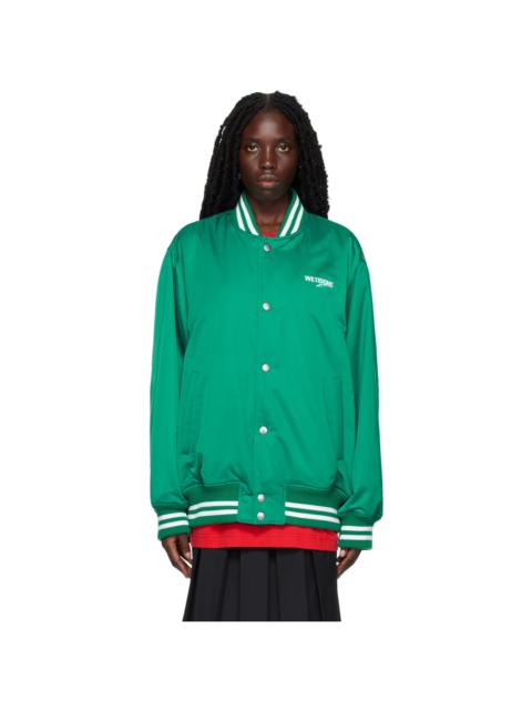 We11done Green Oversized Bomber Jacket