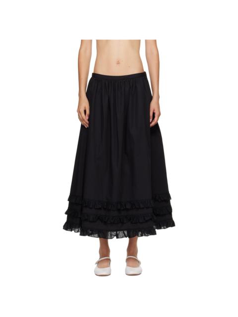 Molly Goddard Black Olive Midi Skirt