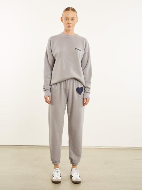 SPRWMN GREY HEART SWEATPANTS