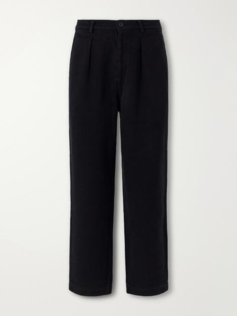 Blue Blue Japan Wide-Leg Pleated Cotton-Sashiko Trousers