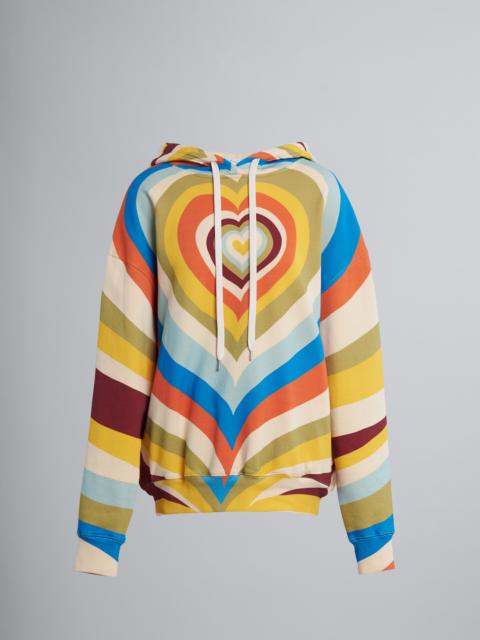 Marni VIBRATING HEARTS PRINT BIO COTTON SWEATSHIRT