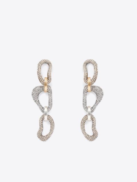 AREA CRYSTAL LINK DROP EARRINGS