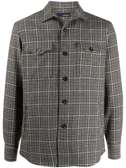 LARDINI check button-up shirt jacket