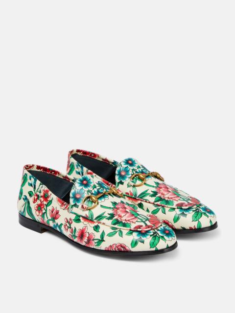 GUCCI Horsebit floral-print loafers