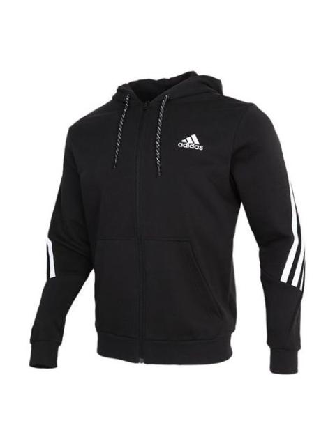 adidas M 3-Stripes Tape Full-Zip Sweatshirt Black GM6895