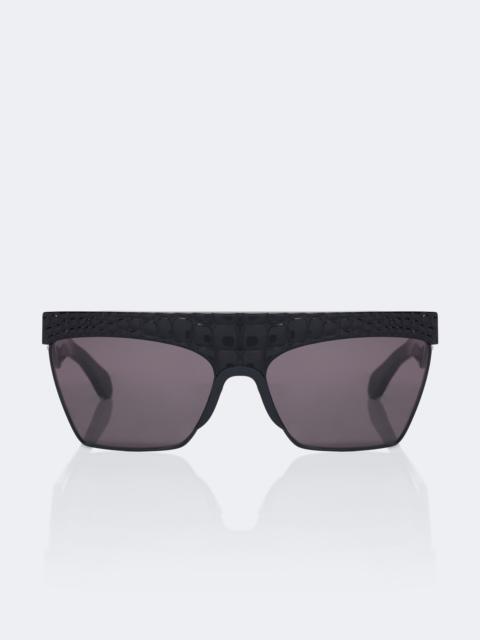 Alaïa Croc-effect flat-top sunglasses