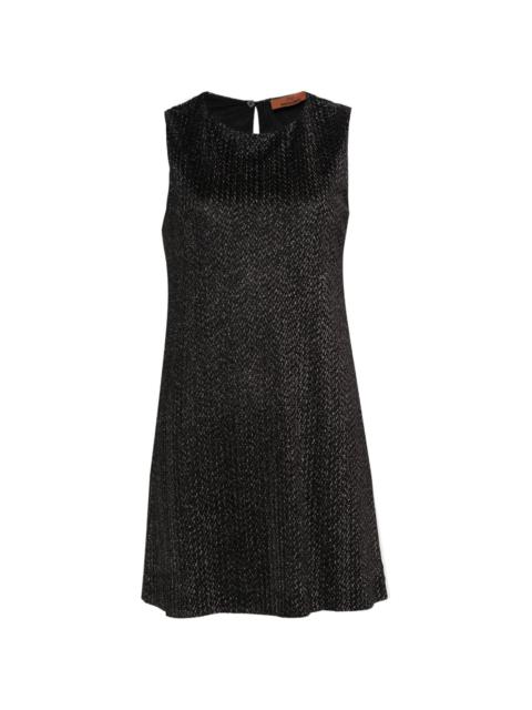zigzag-woven lurex-detail dress