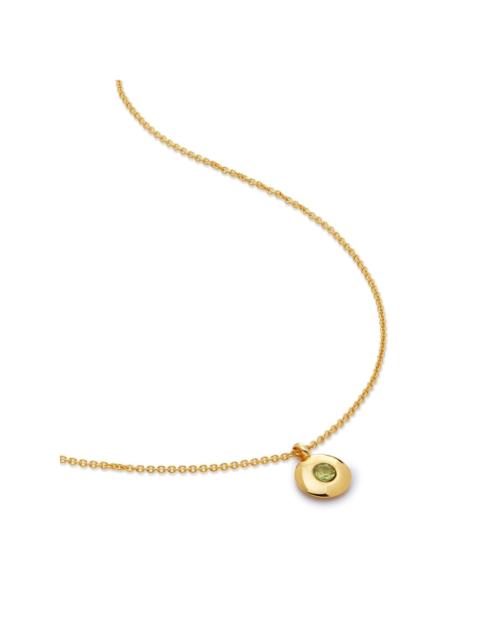 MONICA VINADER 18kt recycled gold vermeil Birthstone peridot pendant necklace