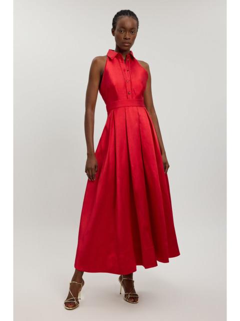 KAREN MILLEN Forever Twill Collared Maxi Dress