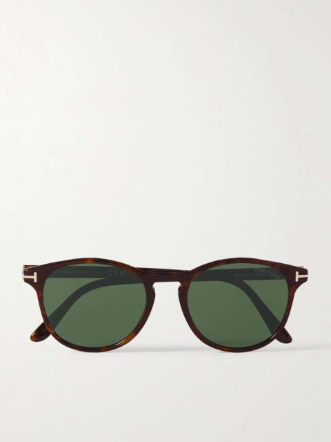 Lewis Round-Frame Tortoiseshell Acetate Sunglasses