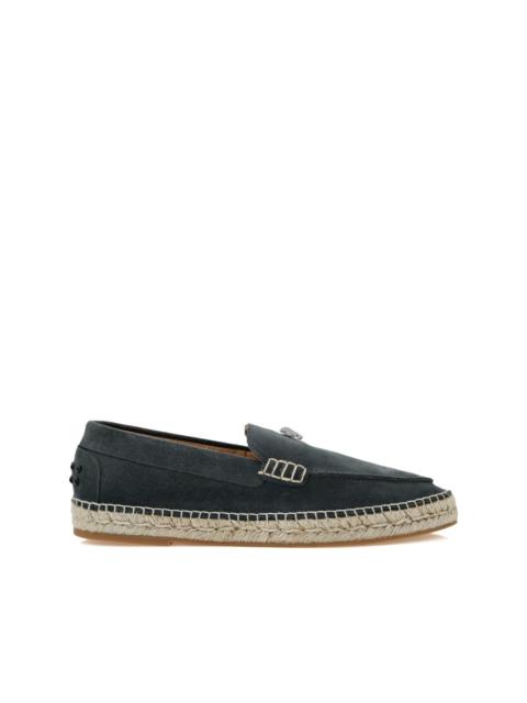 PHILIPP PLEIN skull-embellishment suede espadrilles