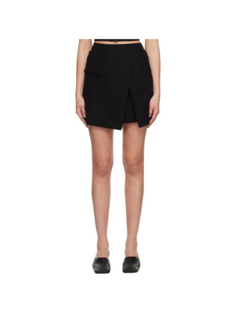 Black Layered Miniskirt