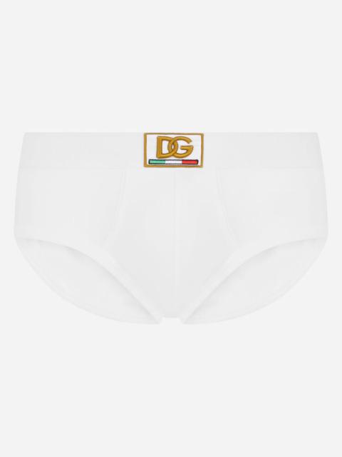 Dolce & Gabbana Two-way-stretch jersey Brando briefs with DG patch