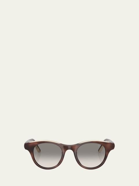 Brunello Cucinelli Acetate Round Sunglasses