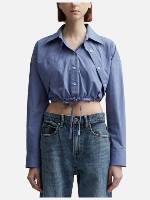 DOUBLE LAYERED CROPPED SHIRT