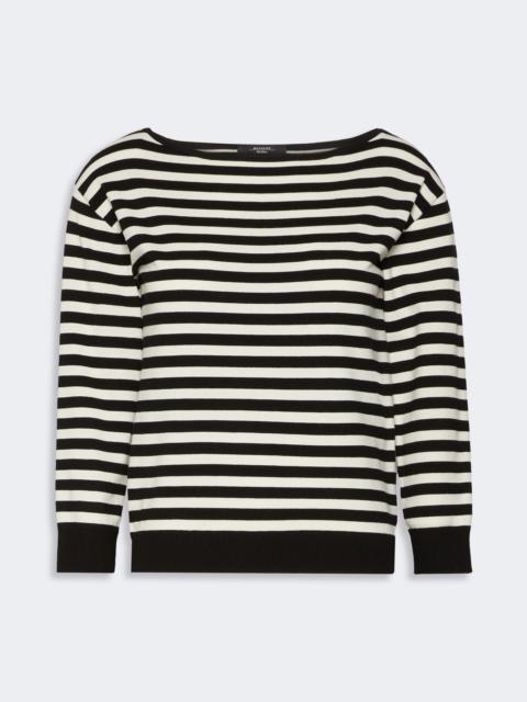 WEEKEND Max Mara STECCA Stockinette-stitched viscose yarn sweater - BLACK