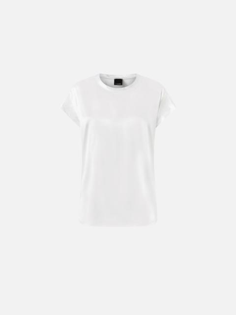PINKO SATIN BLOUSE WITH CAP SLEEVES