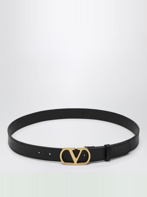 Valentino VLogo Signature belt in smooth calf leather, black