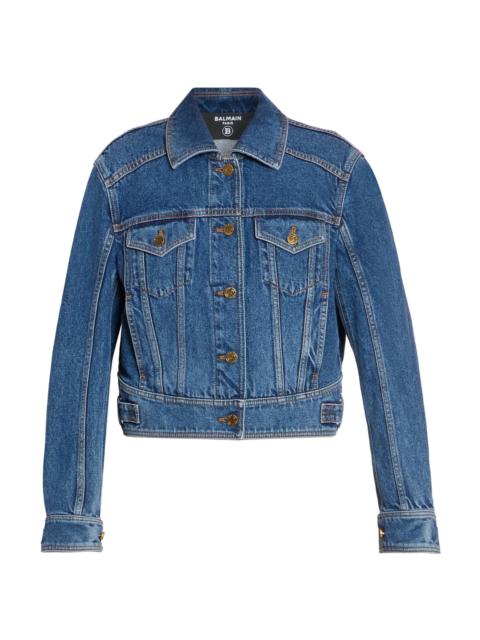 Balmain Women's Denim Jacket - Bleu Jean Fonce