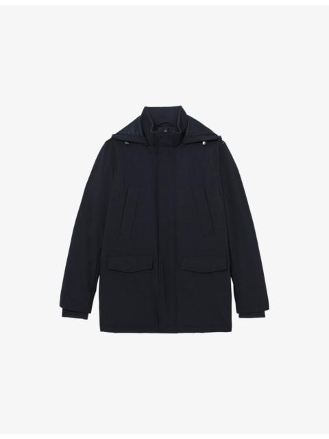REISS Lord Hooded Zip-Through Padded Woven Coat