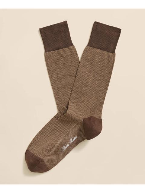 Brooks Brothers Cotton-Blend Birdseye Socks