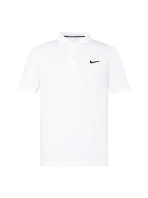 Nike Nike Court Dri-FIT Team Tennis Casual Sports Short Sleeve Polo Shirt White 939138-100