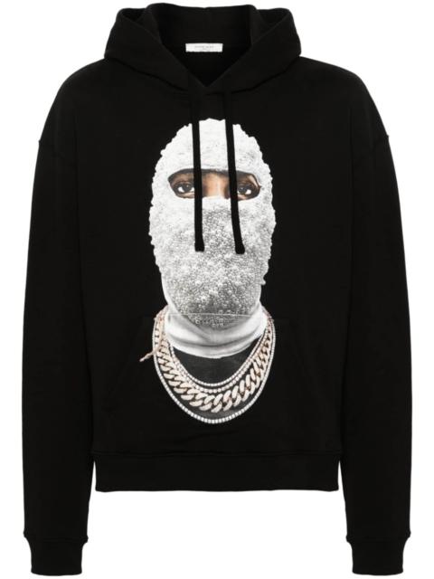 ih nom uh nit face-print cotton hoodie