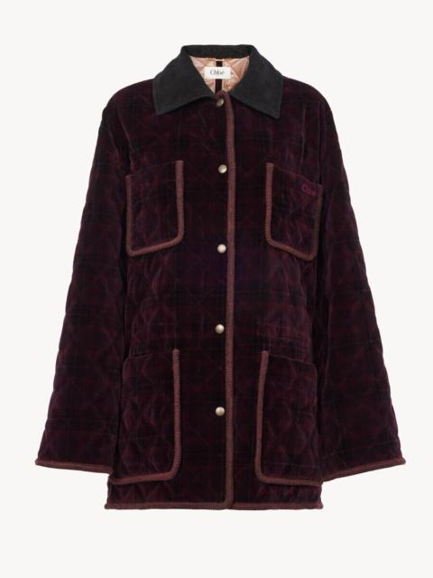 Chloé PADDED SHORT COAT IN CHECK COTTON