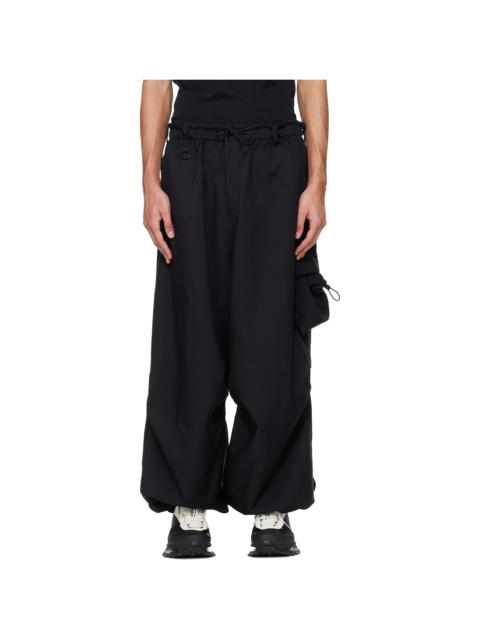 Y-3 Black Sport Uniform Wide Cargo Pants
