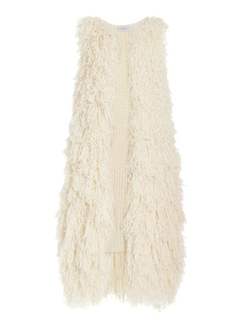 GABRIELA HEARST Sigmud Knit Gilet in Ivory Virgin Wool Cashmere Silk
