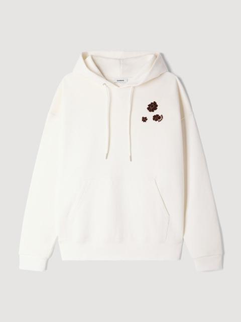 Sandro OVERSIZED FLORAL PRINT SWEATSHIRT