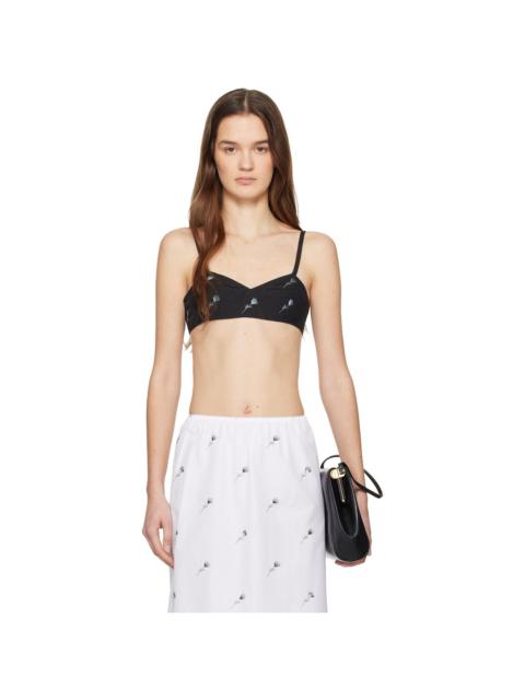 RIER Black Pop Flowers Bralette