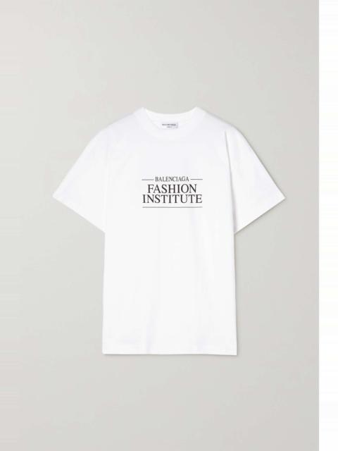BALENCIAGA Printed cotton-jersey T-shirt