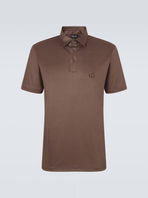 GIORGIO ARMANI Logo cotton polo shirt