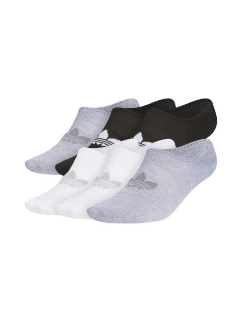 Gender Inclusive Superlite Assorted 6-Pack Super No-Show Socks in Black/White/Grey