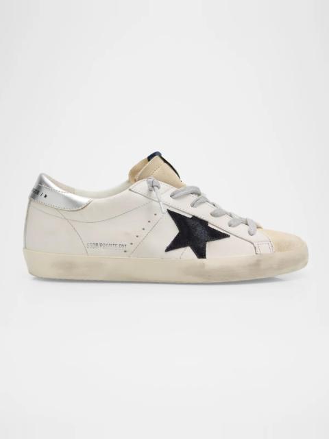 Golden Goose Super-Star Mixed Leather Low-Top Sneakers