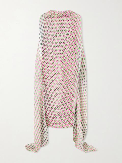 Dries Van Noten Embellished Polka-dot Silk Midi Dress